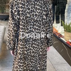 Abrigo animal print cuello de Pelo Koralline - Imagen 2