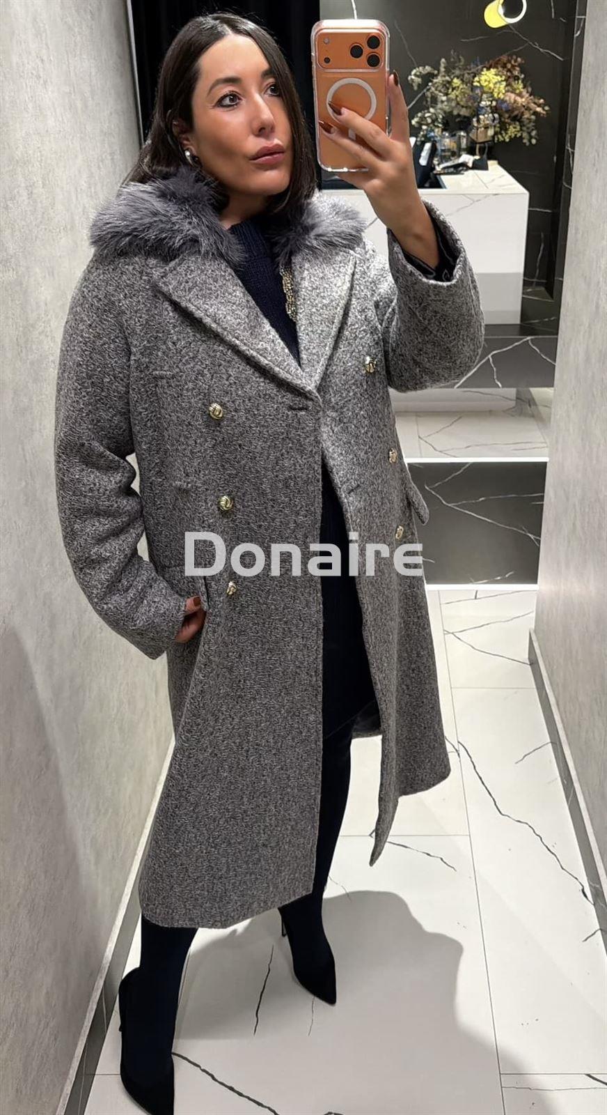 Abrigo cruzado gris Koralline - Imagen 2