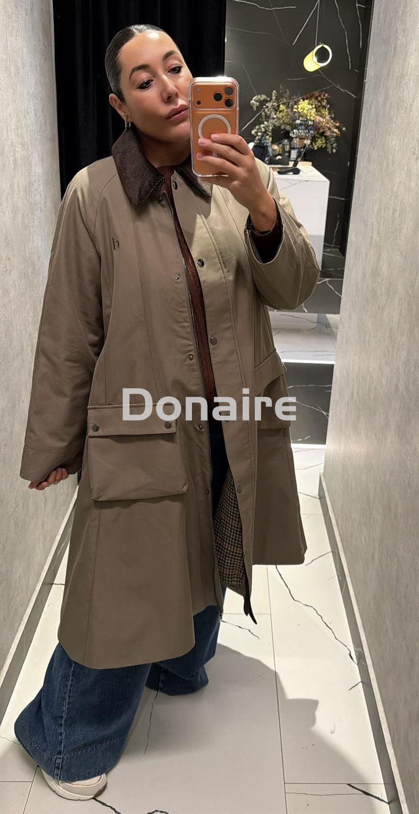 Abrigo largo acampanado cuello de pana Dixie - Imagen 4