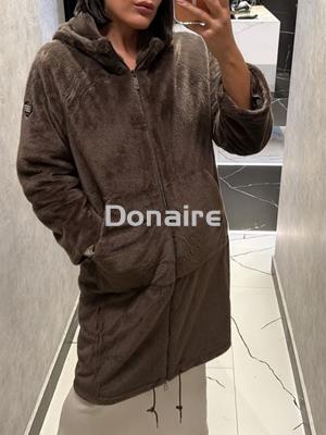 Abrigo oversize pelo marrón BSB - Imagen 1
