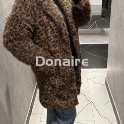 Abrigo pelo animal print Goa Goa - Imagen 2