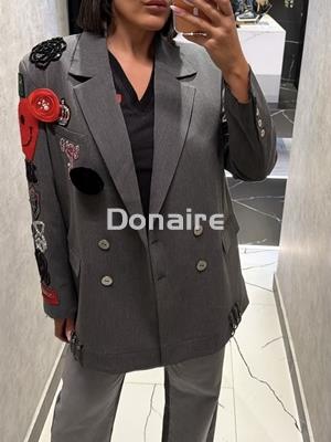 Americana cruzada oversize parches Lola Casademunt - Imagen 1