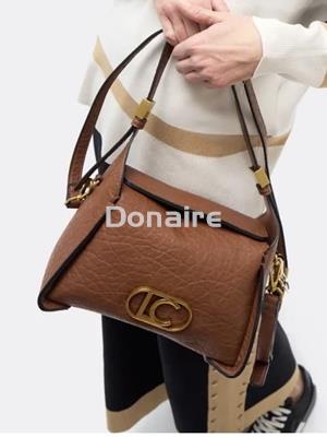 Bandolera marrón con logo dorado Lola Casademunt - Imagen 2