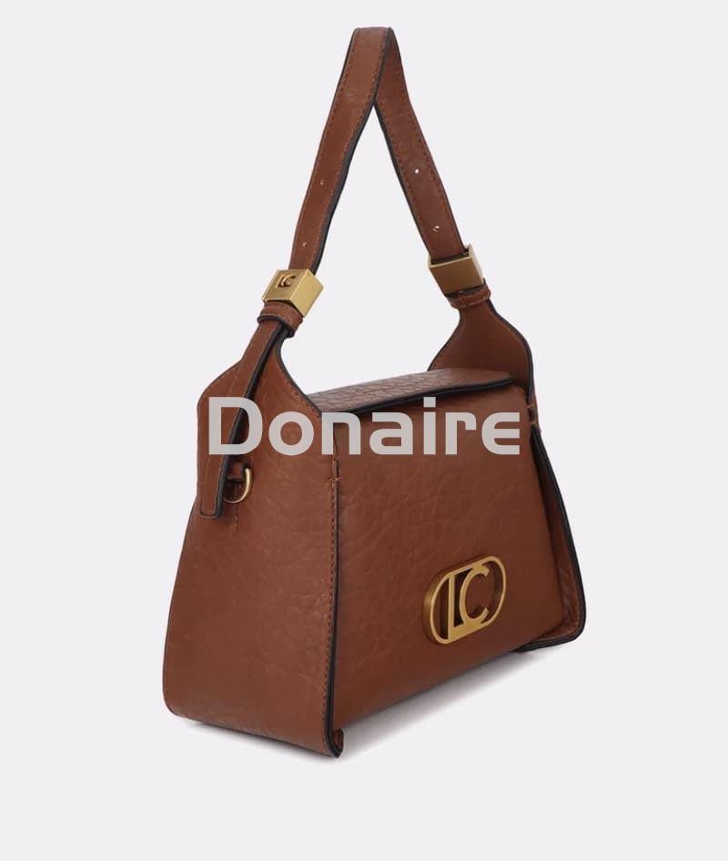 Bandolera marrón con logo dorado Lola Casademunt - Imagen 4