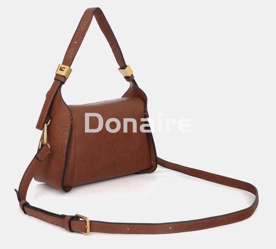 Bandolera marrón con logo dorado Lola Casademunt - Imagen 5