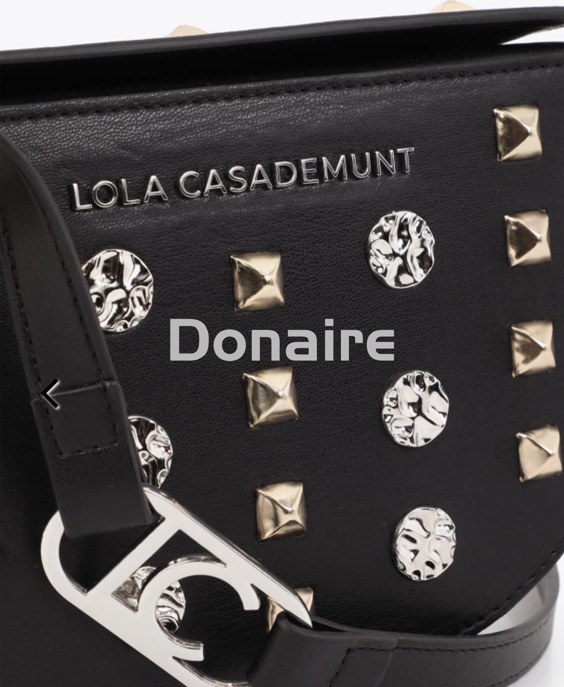 Bandolera negra con tachas oro y plata Lola Casademunt - Imagen 4