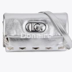 Bandolera plateada con tachas Lola Casademunt - Imagen 1