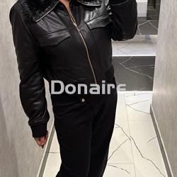 Biker efecto piel con cuello de pelo Koralline cuello - Imagen 1