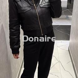 Biker efecto piel con cuello de pelo Koralline cuello - Imagen 2