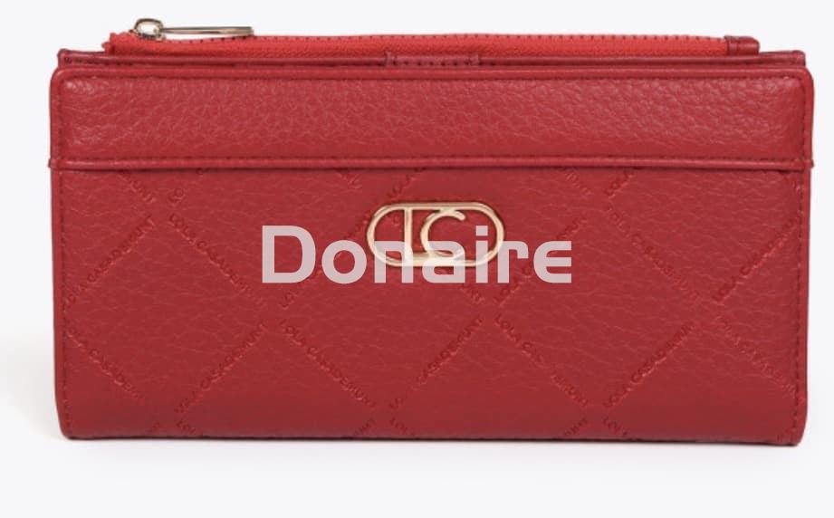 Billetero XL monograma rombos rojo Lola Casademunt - Imagen 1