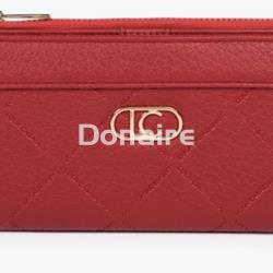 Billetero XL monograma rombos rojo Lola Casademunt - Imagen 1