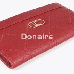 Billetero XL monograma rombos rojo Lola Casademunt - Imagen 2