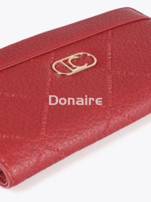 Billetero XL monograma rombos rojo Lola Casademunt - Imagen 2