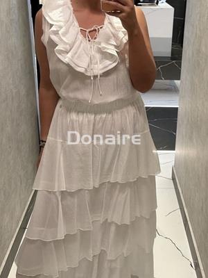 Blusa blanca manga sisa volantes BSB - Imagen 2
