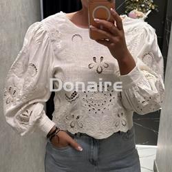 Blusa calada lino NKN - Imagen 1