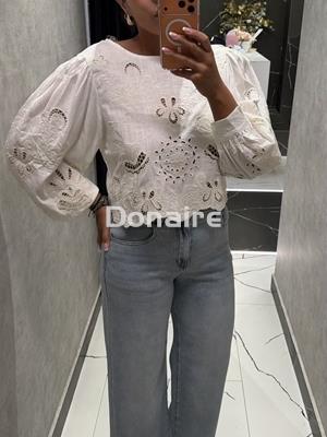 Blusa calada lino NKN - Imagen 2