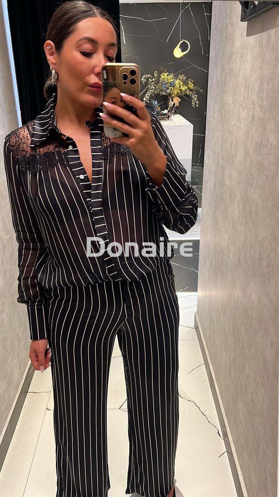 Blusa gasa raya diplomática y encaje Open - Imagen 5