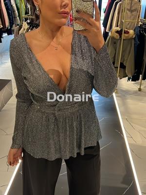 Blusa lurex plata Koralline - Imagen 1