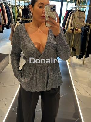 Blusa lurex plata Koralline - Imagen 2