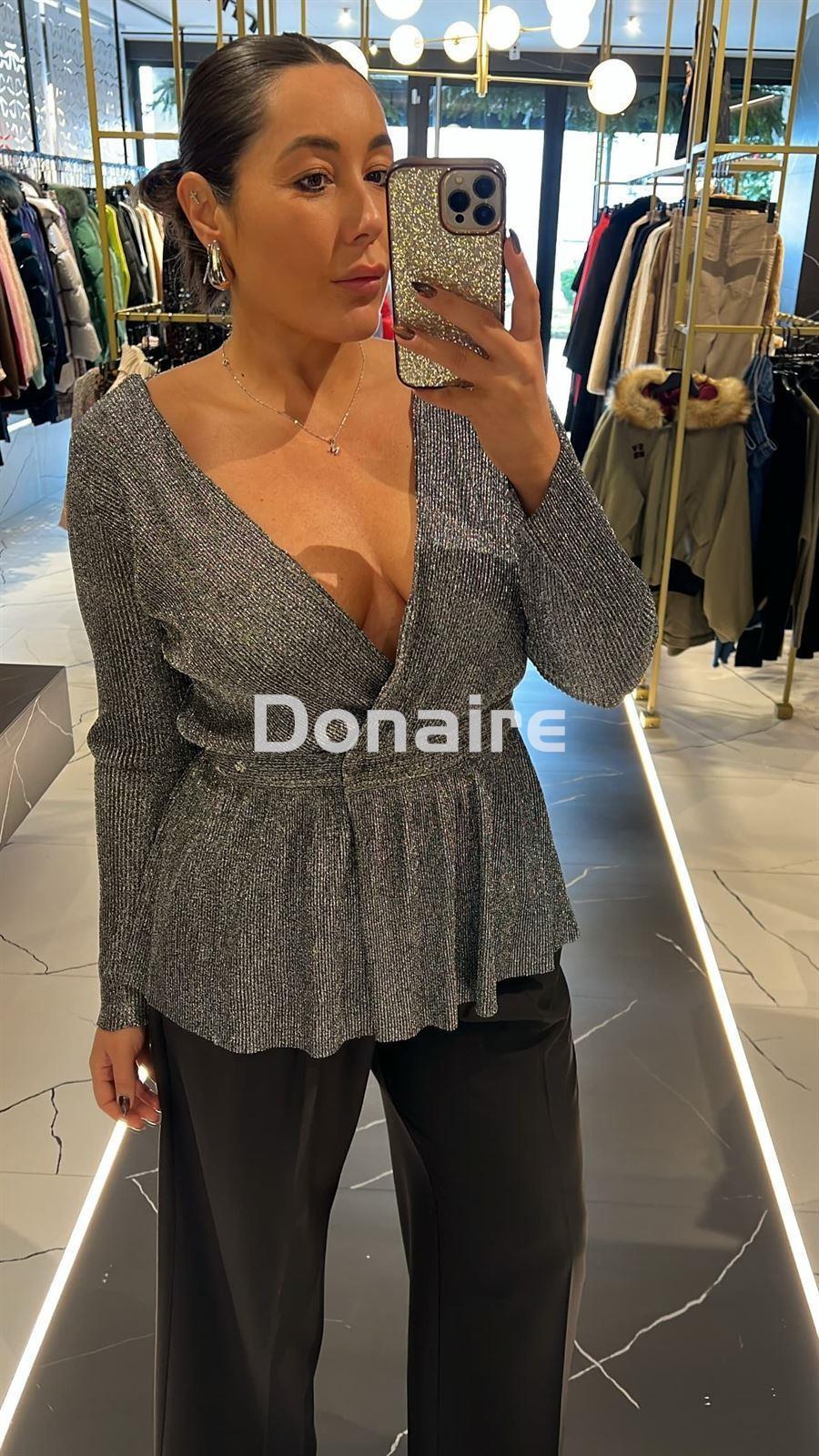 Blusa lurex plata Koralline - Imagen 4