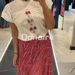 Blusa manga corta con bordador WNT - Imagen 1