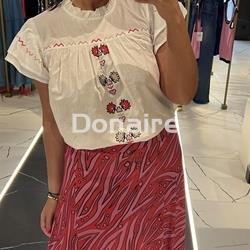 Blusa manga corta con bordador WNT - Imagen 2