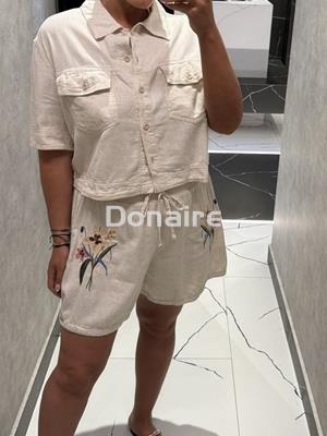 Blusa manga corta lino Lez a Lez - Imagen 1