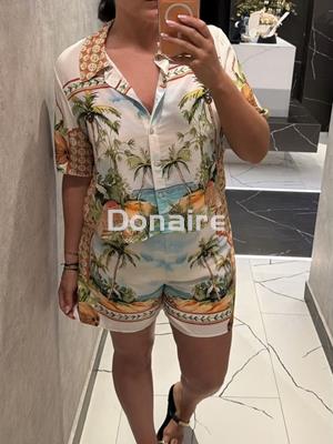 Blusa manga corta print tropical Lez a Lez - Imagen 1