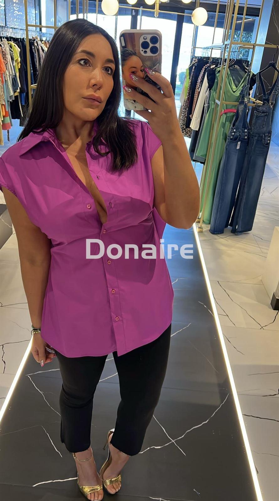 Blusa morada manga sisa Dixie - Imagen 1