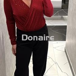 Body granate terciopelo topos plata Koralline - Imagen 1