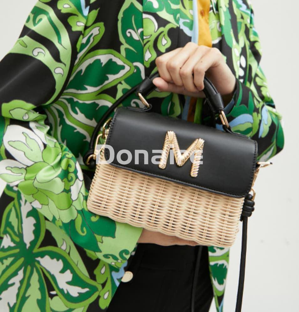 Bolso bandolera caja ratán Maite - Imagen 1