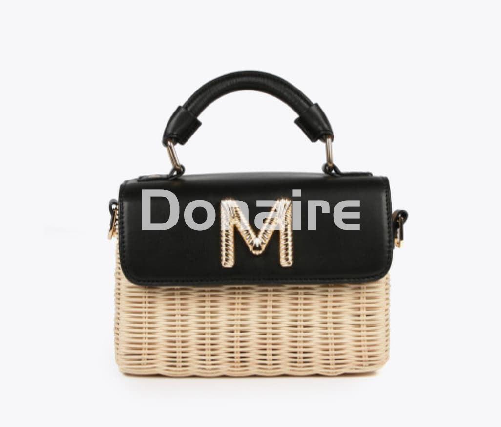 Bolso bandolera caja ratán Maite - Imagen 2