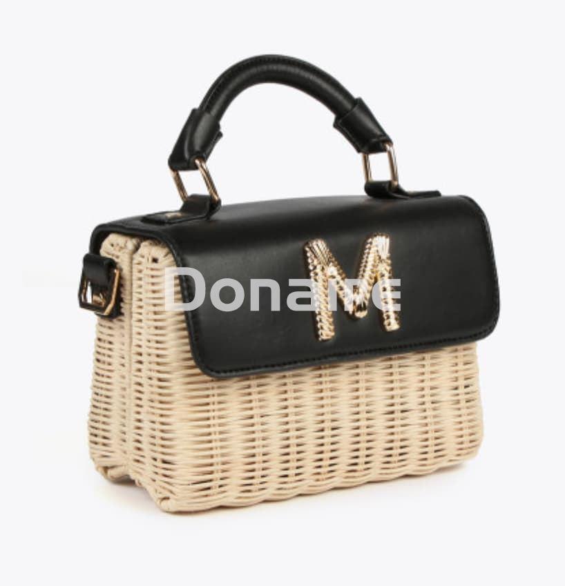 Bolso bandolera caja ratán Maite - Imagen 3