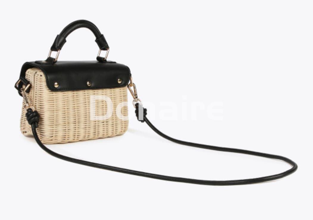 Bolso bandolera caja ratán Maite - Imagen 6