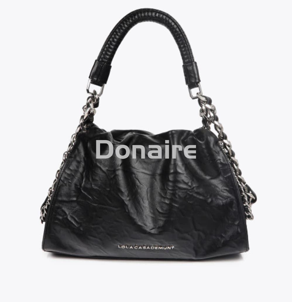 Bolso bandolera efecto piel arrugada Lola Casademunt - Imagen 2