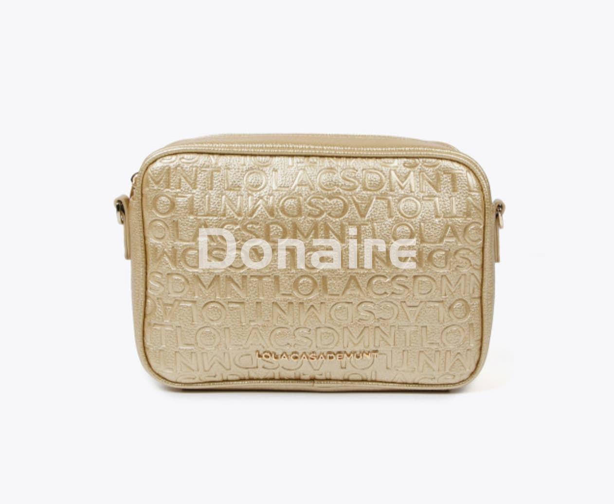 Bolso bandolera monograma dorado Lola Casademunt - Imagen 3