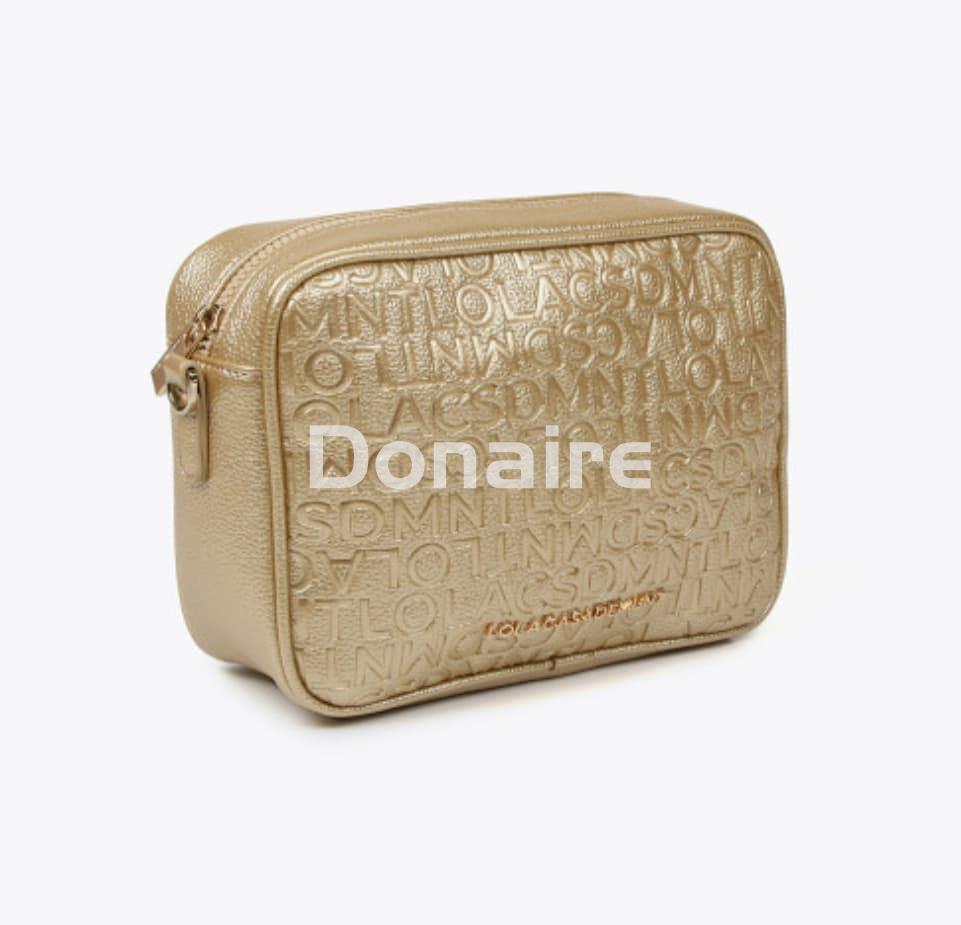 Bolso bandolera monograma dorado Lola Casademunt - Imagen 5