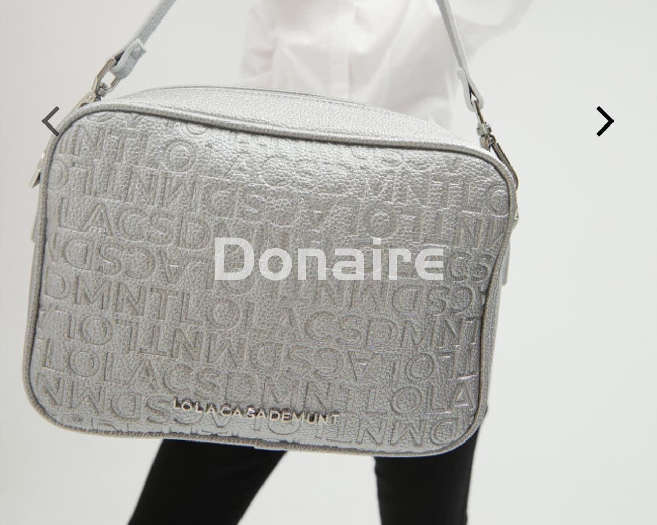 Bolso bandolera monograma plata Lola Casademunt - Imagen 3