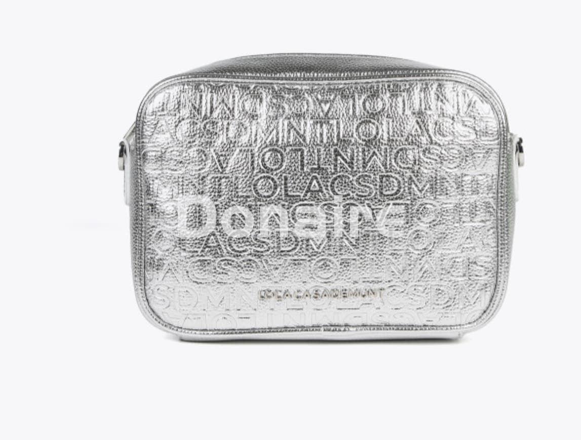 Bolso bandolera monograma plata Lola Casademunt - Imagen 4