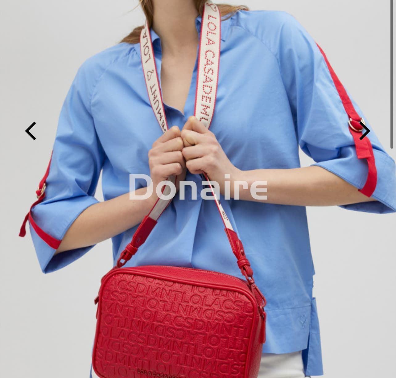 Bolso bandolera monograma roja Lola Casademunt - Imagen 1