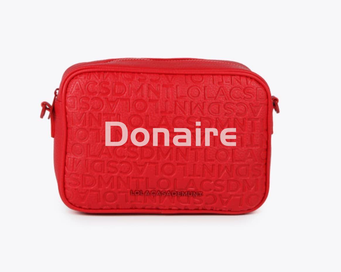 Bolso bandolera monograma roja Lola Casademunt - Imagen 4