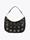 Bolso bandolera negro detales metálicos dorados Lola Casademunt - Imagen 1