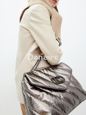 Bolso bandolera tejido acolchado y metalizado Lola Casademunt - Imagen 1