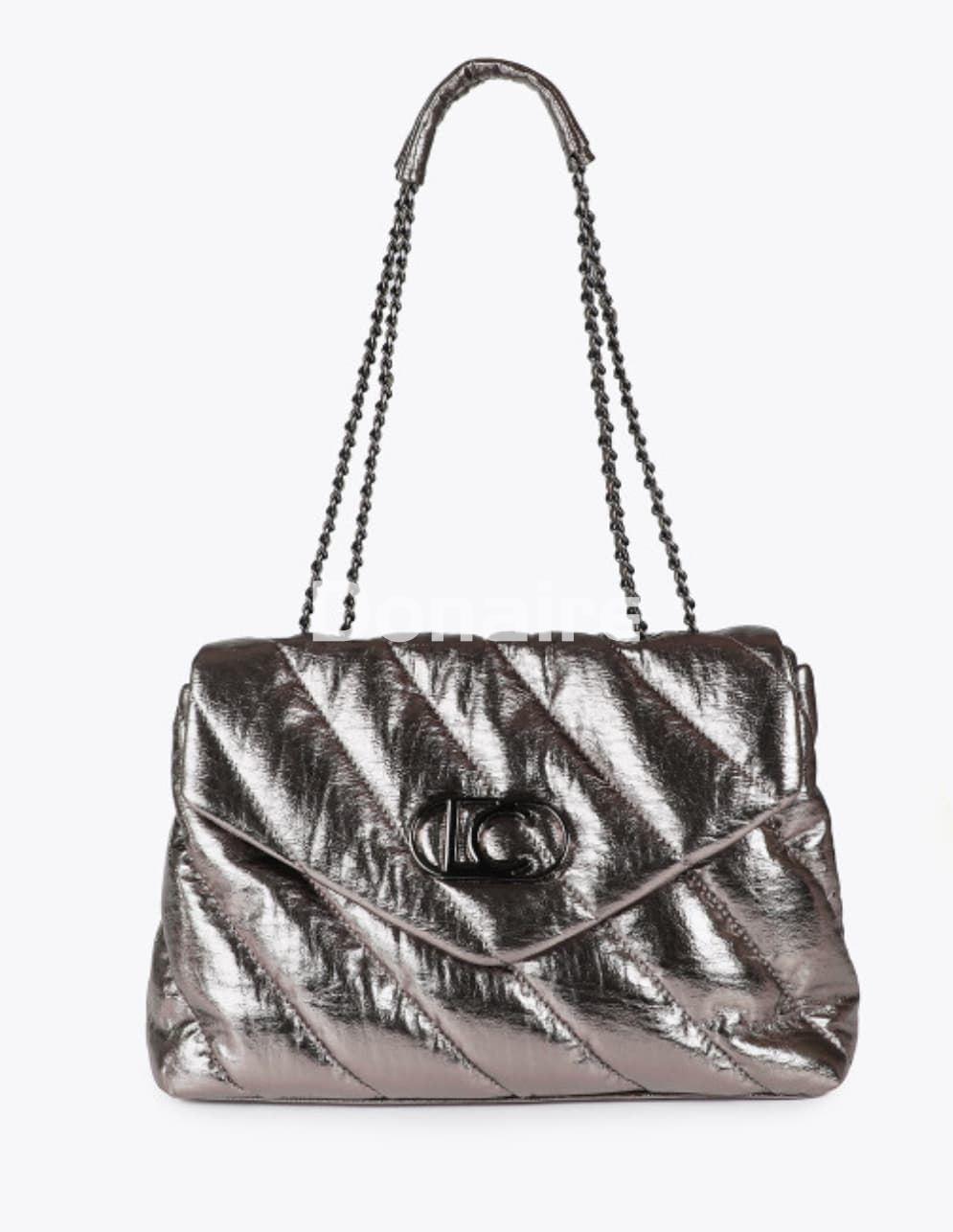Bolso bandolera tejido acolchado y metalizado Lola Casademunt - Imagen 2