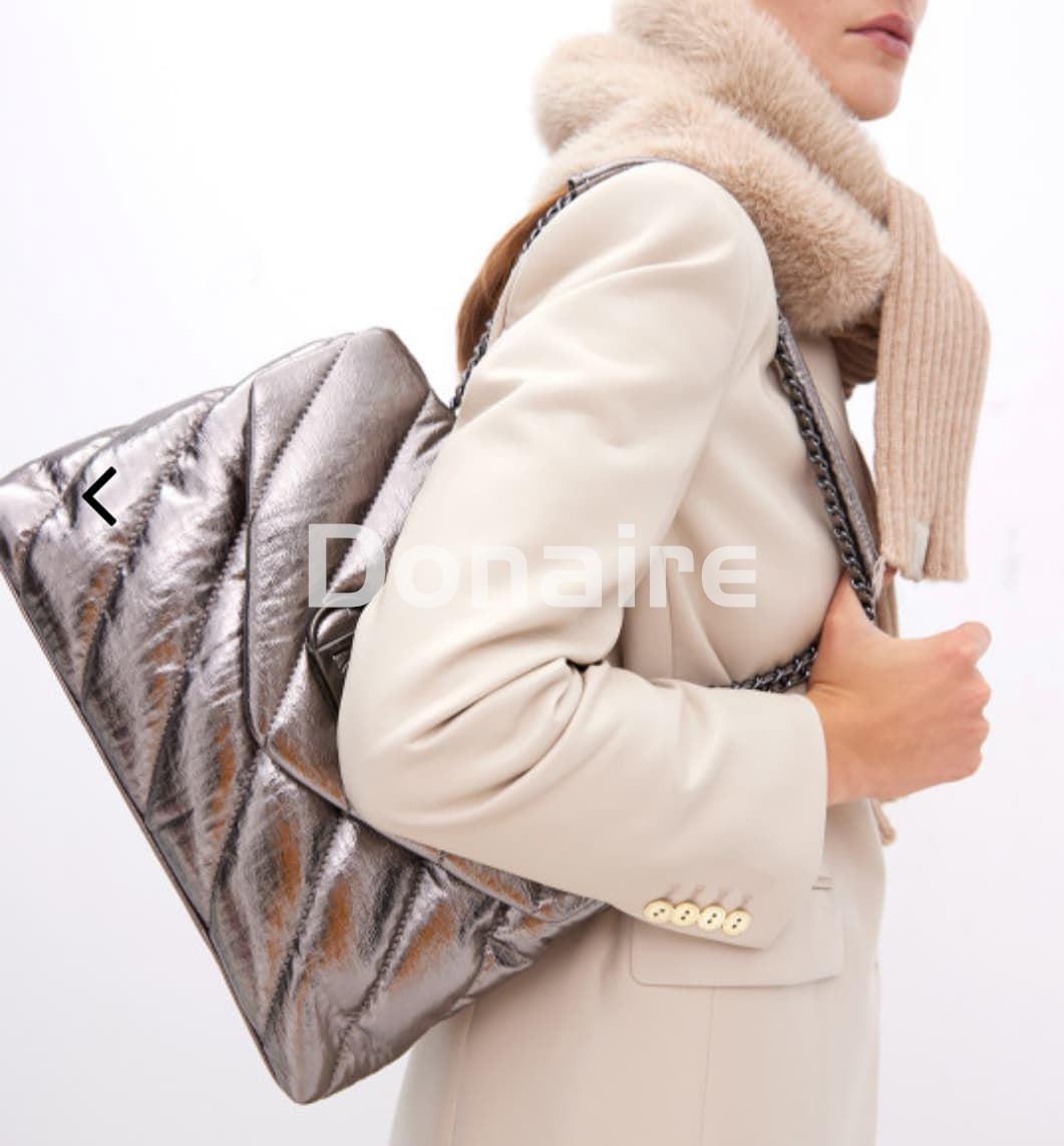 Bolso bandolera tejido acolchado y metalizado Lola Casademunt - Imagen 3