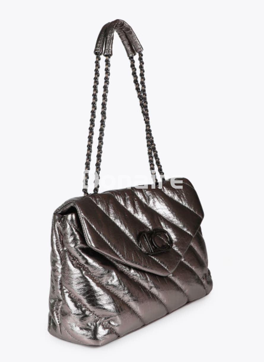 Bolso bandolera tejido acolchado y metalizado Lola Casademunt - Imagen 5