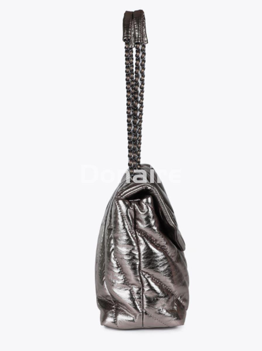 Bolso bandolera tejido acolchado y metalizado Lola Casademunt - Imagen 7