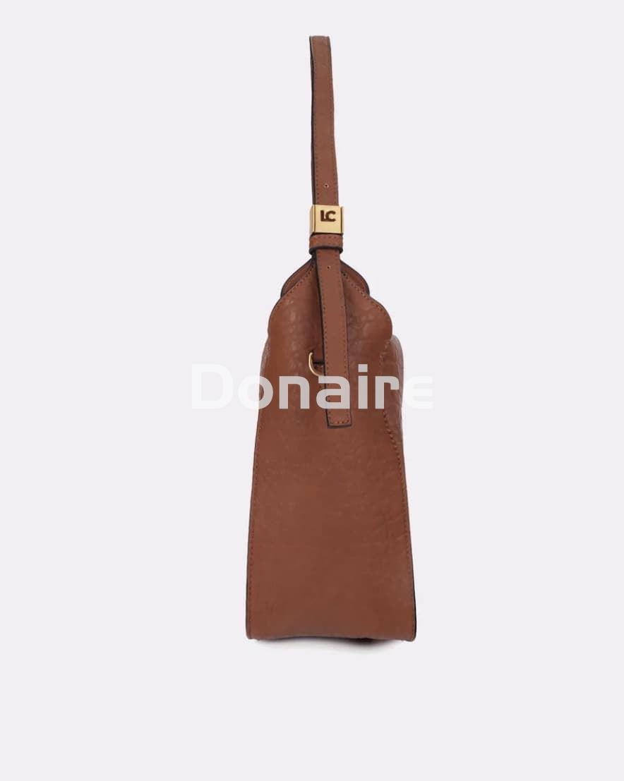 Bolso marrón con logo dorado Lola Casademunt - Imagen 6