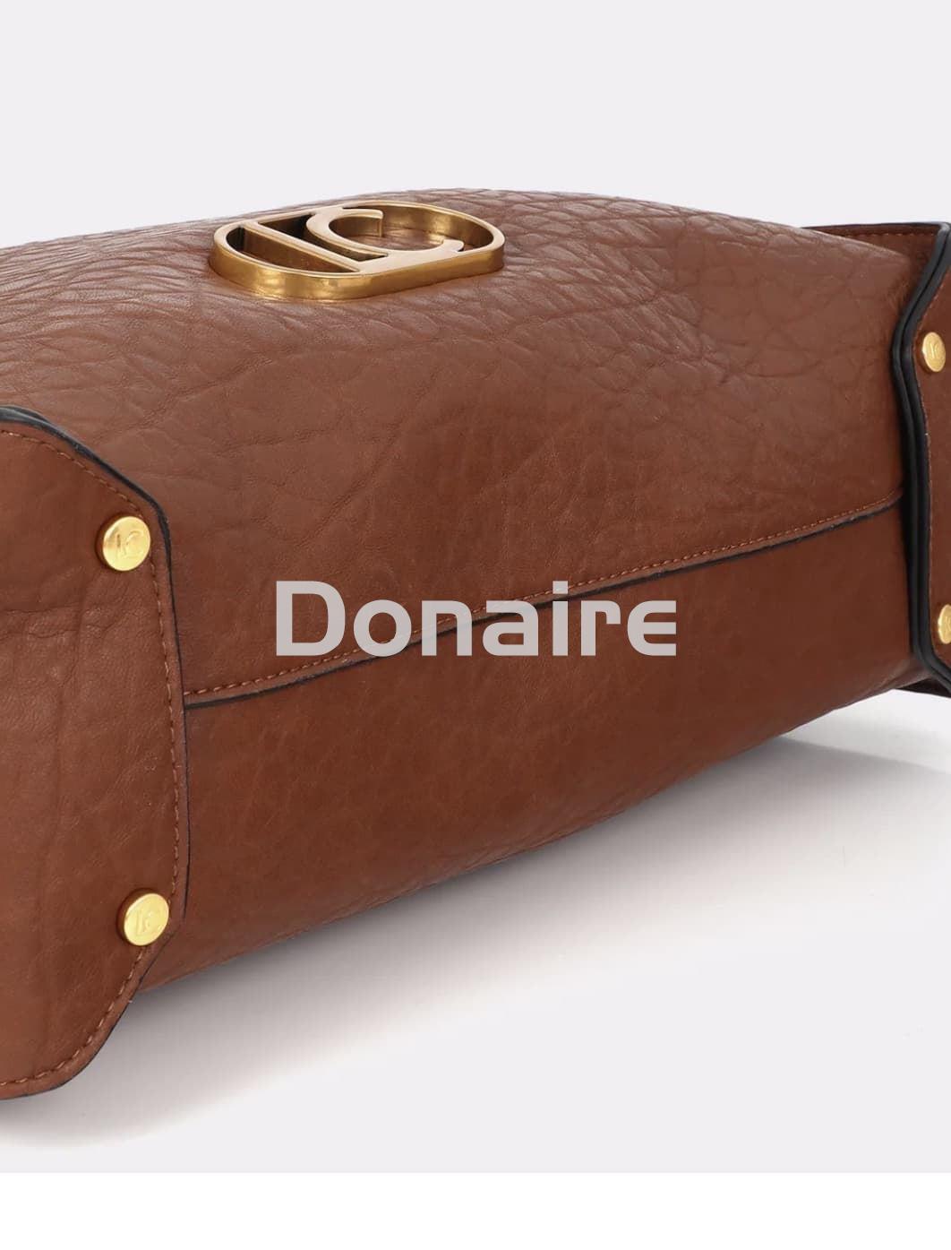 Bolso marrón con logo dorado Lola Casademunt - Imagen 7