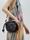 Bolso mini shopper trenzado negro Lola Casademunt - Imagen 1